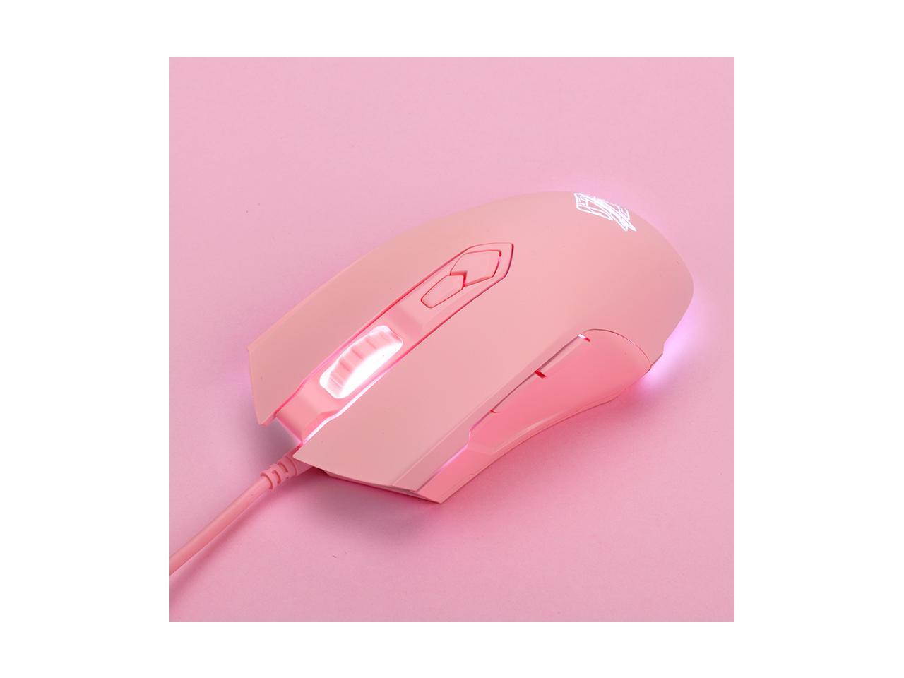 Ajazz AJ52 Watcher RGB Backlit Ergonomic Gaming Mouse, 2500 DPI A5050 7 Programmable Buttons Wired Gaming Mice for Windows Mac OS Linux, Competitor Black