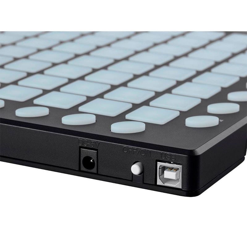 Monoprice SRP64 Compact Grid Controller with 64x RGB Velocity Sensitive Pads and 24x Buttons, USB Powered, For Ableton Live - Stage Right Series