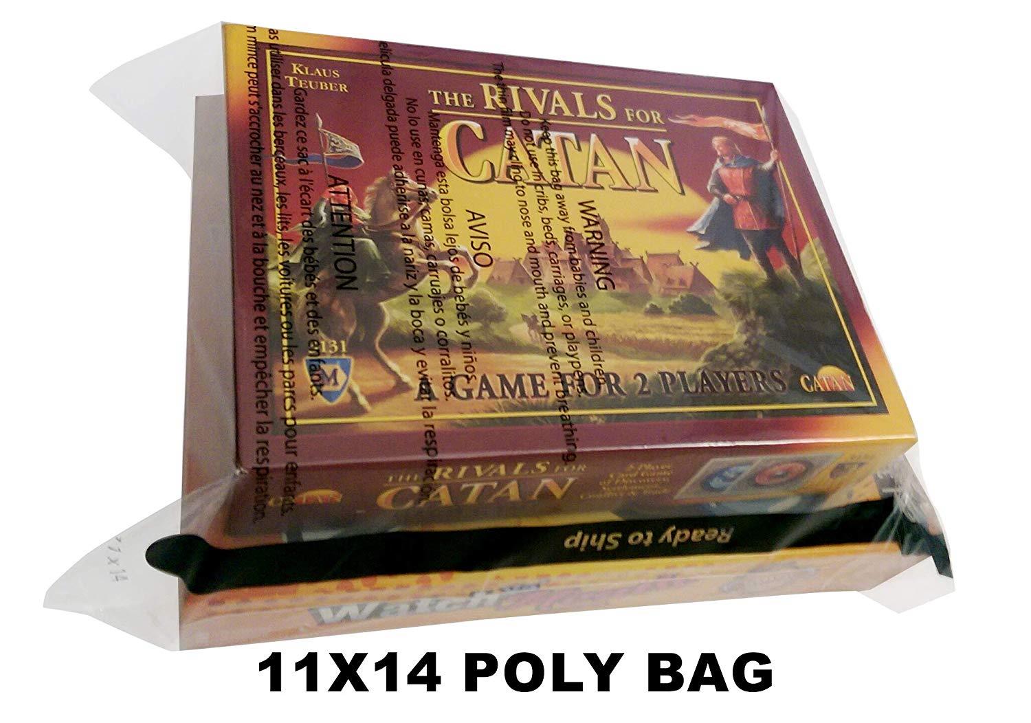 11" x 14" - 200 Count Clear Ultra Strong Self Seal 2 Mil Poly Bags with Suffocation Warning. Static Free Strip (Multiple Sizes Available)
