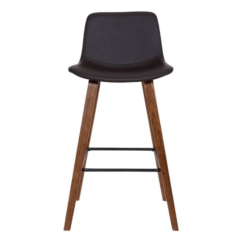 Maddie Contemporary Barstool Walnut Brown - Armen Living
