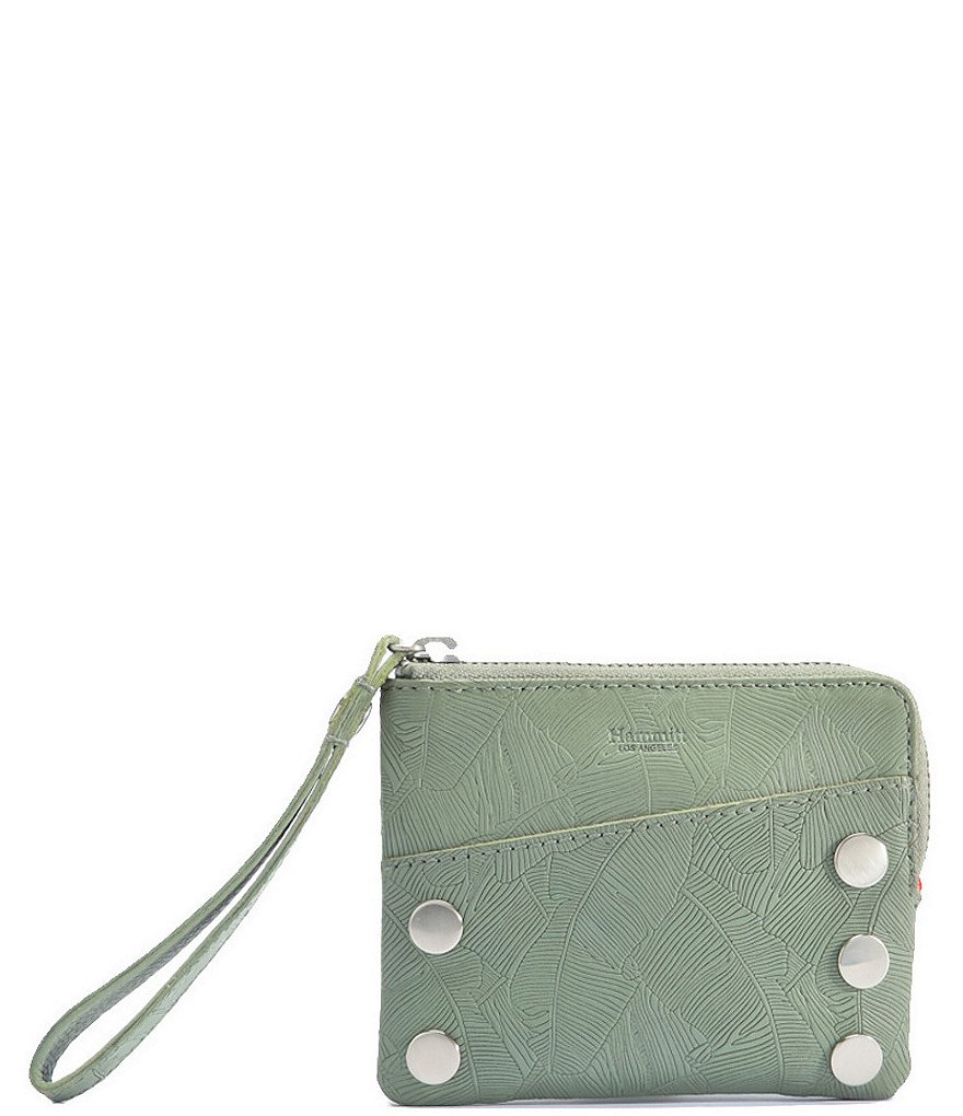 Hammitt Nash Mini Palm-Embossed Leather Wristlet