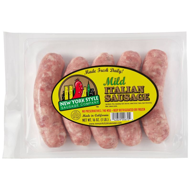New York Style Sausage Company Mild Italian Sausage Link - 16oz/5ct