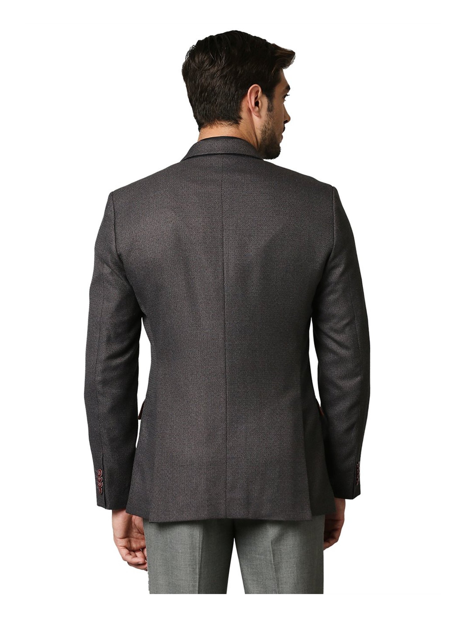 Raymond Dark Grey Textured Blazer