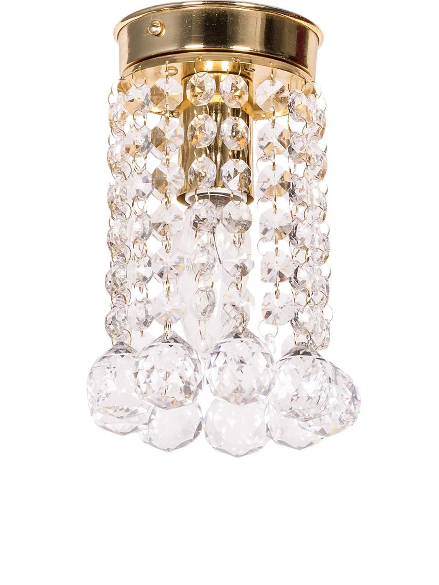 Fos Lighting 'Flush' Golden Brass Small Mount Ball Ceiling Lamp - Set of 1