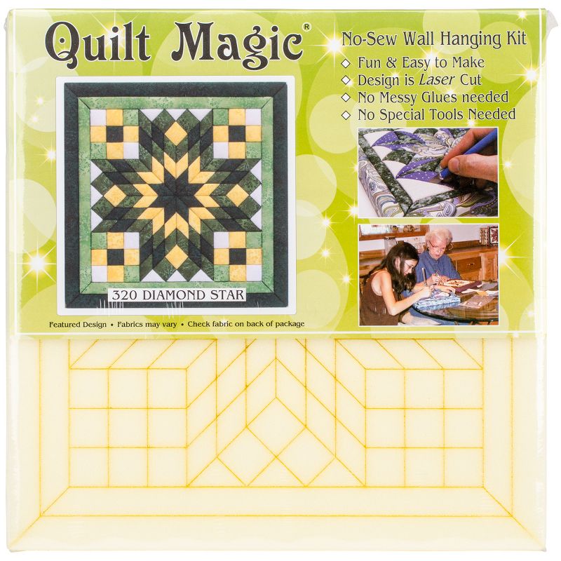 Quilt-Magic No Sew Wall Hanging Kit-Diamond Star