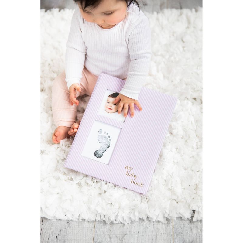Pearhead Pink Striped Babybook