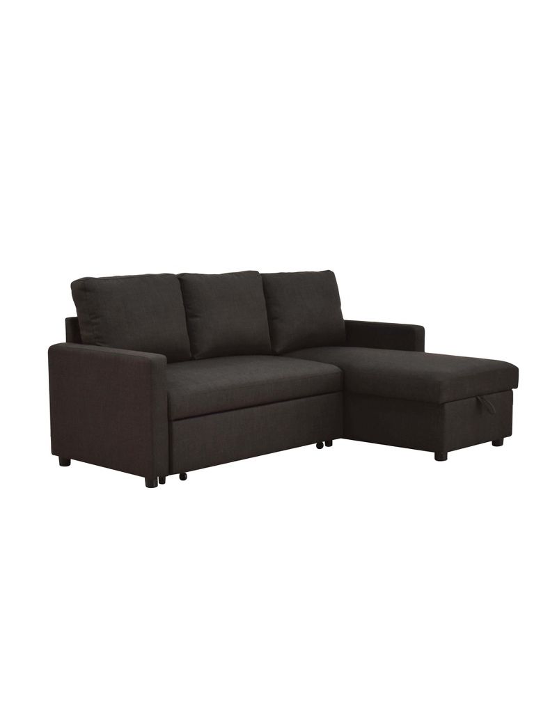 Hiltons Sectional Sofa with Sleeper Charcoal - Acme Furniture