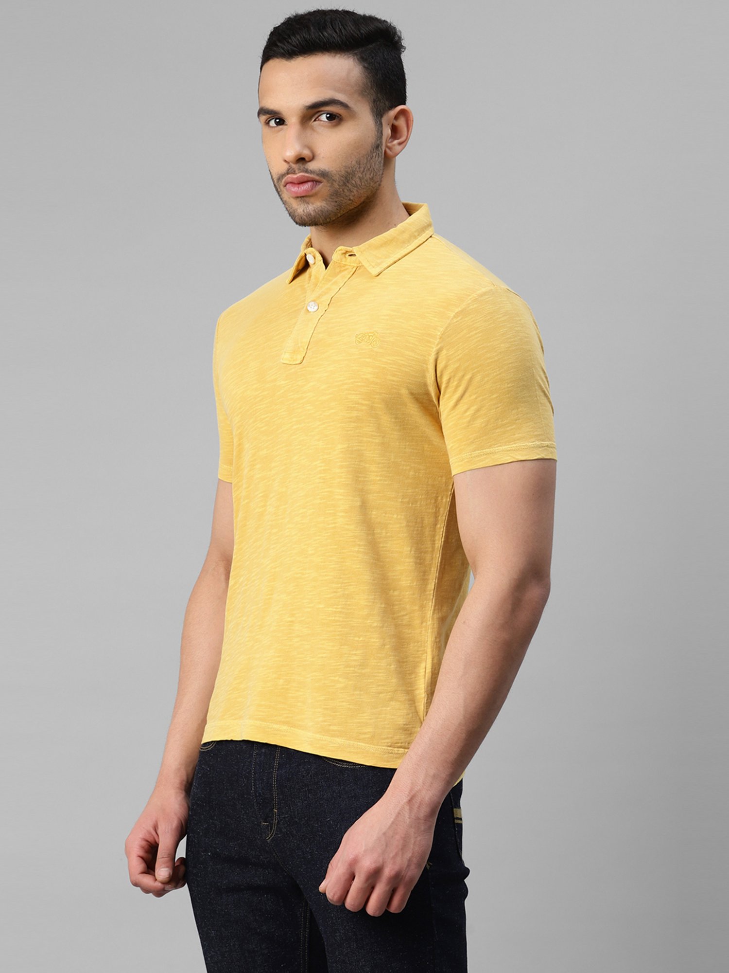 Royal Enfield Yellow Regular Fit Polo T-Shirt