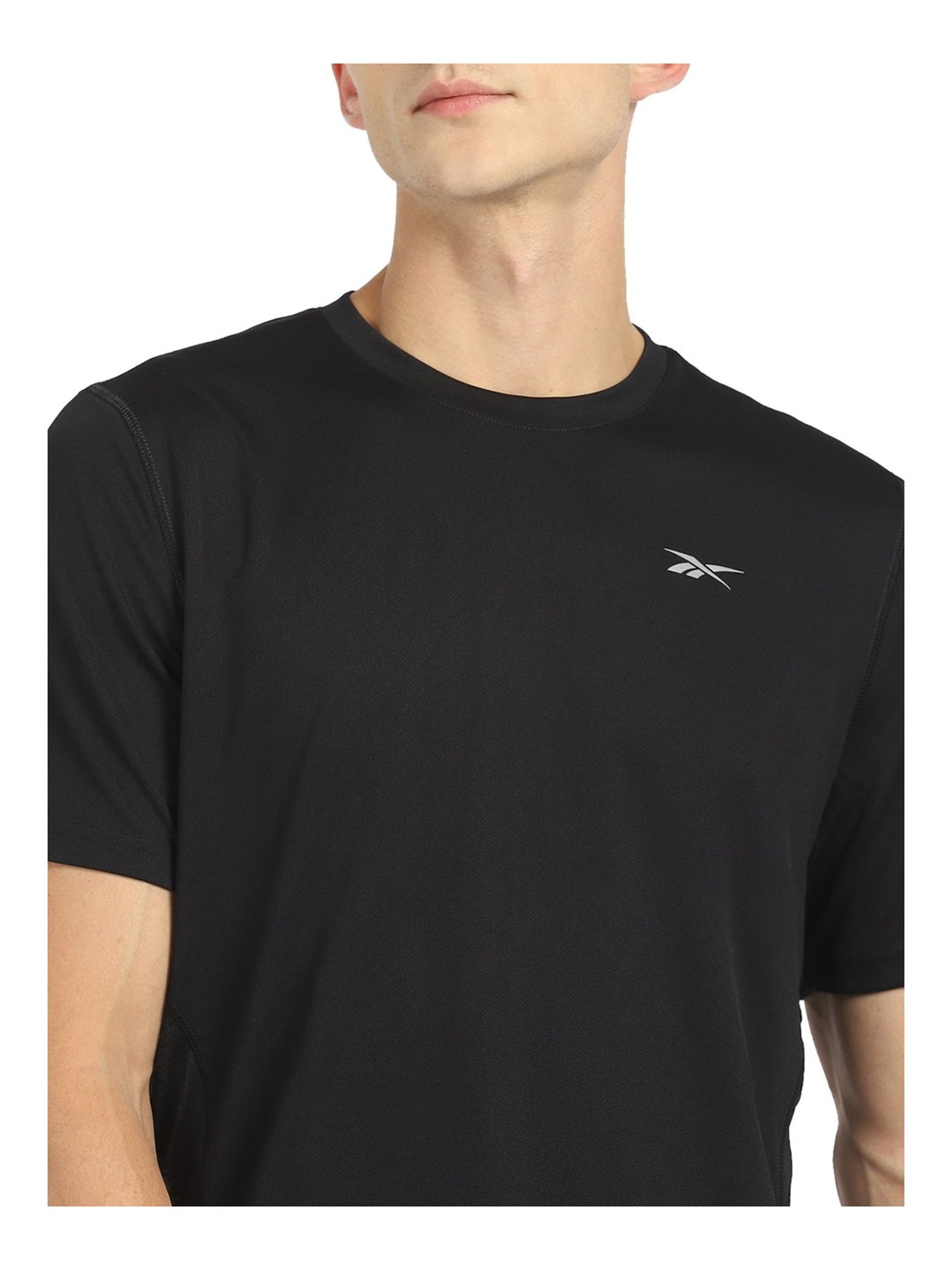 Reebok Black Round Neck T-Shirt