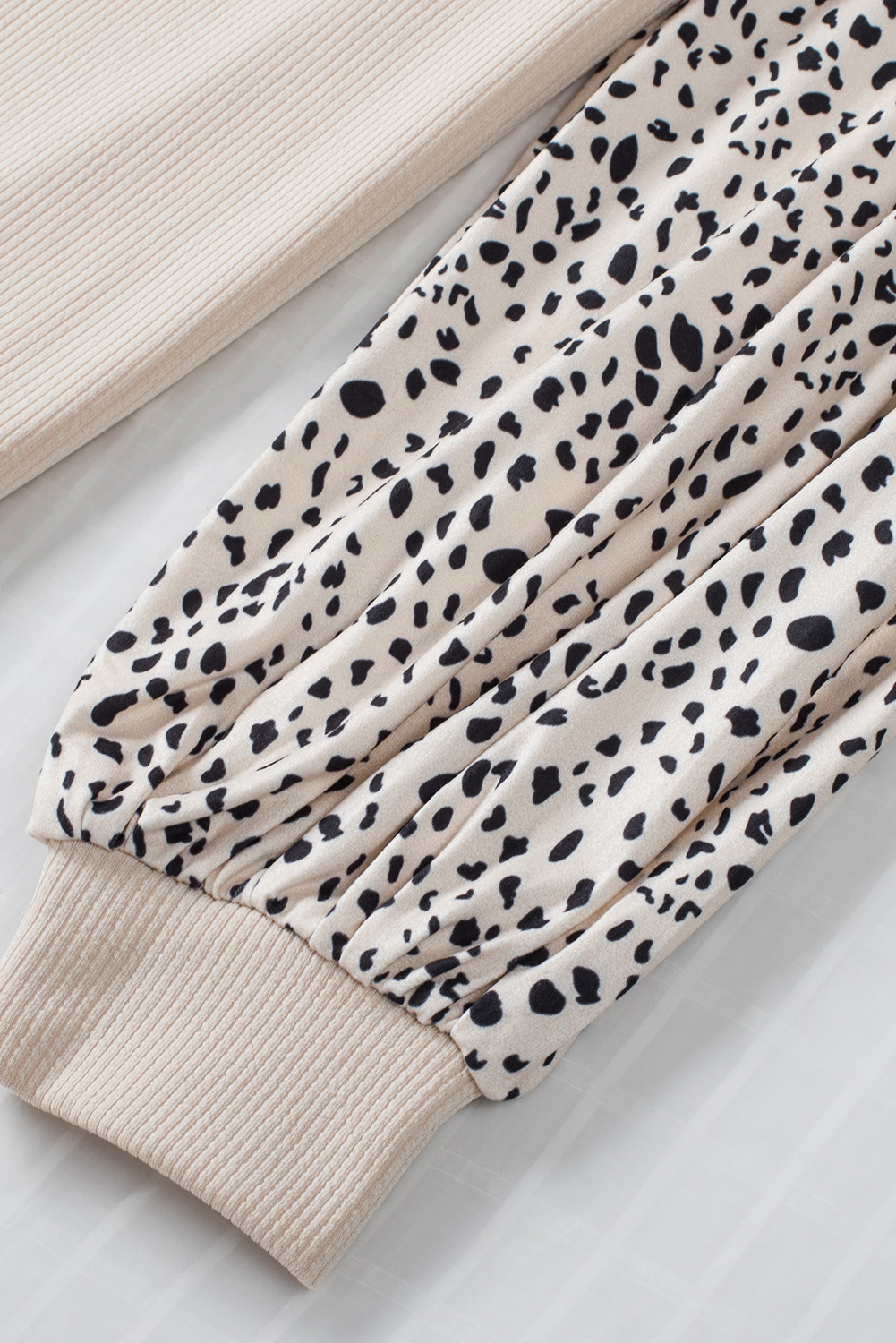 Blank Sweatshirt - Blush Pink Bishop Sleeve Animal Print Long Sleeve Shirt Customized