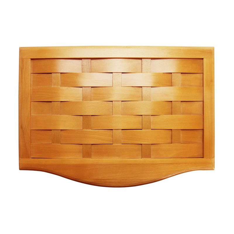 Oceanstar Bowed Front Veneer Laundry Wood Hamper with Interior Bag