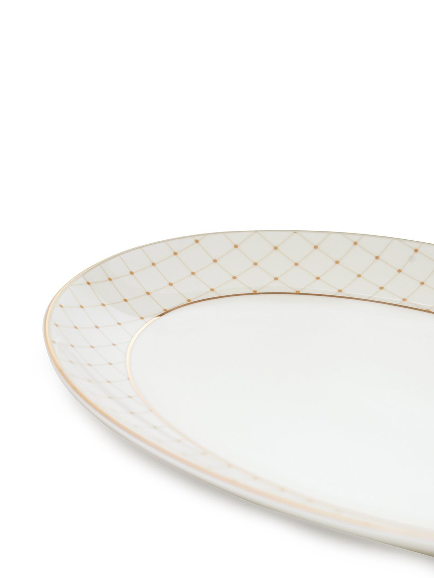 Pure Home and Living White Ceramic Solid Platters