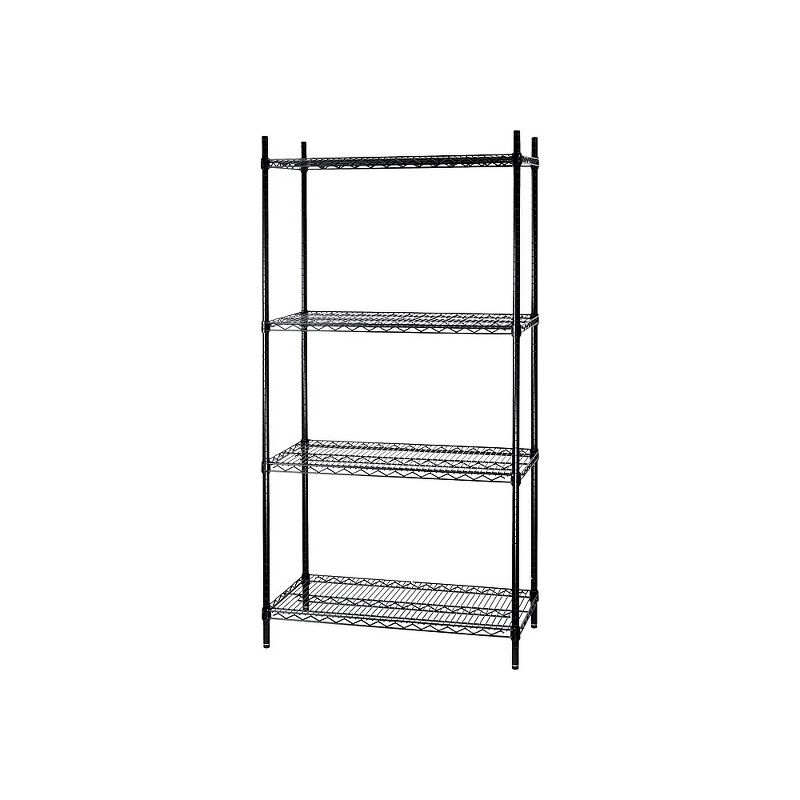 Staples 4-Shelf Wire Shelving Storage Unit (72" x 36" x 18") 810835