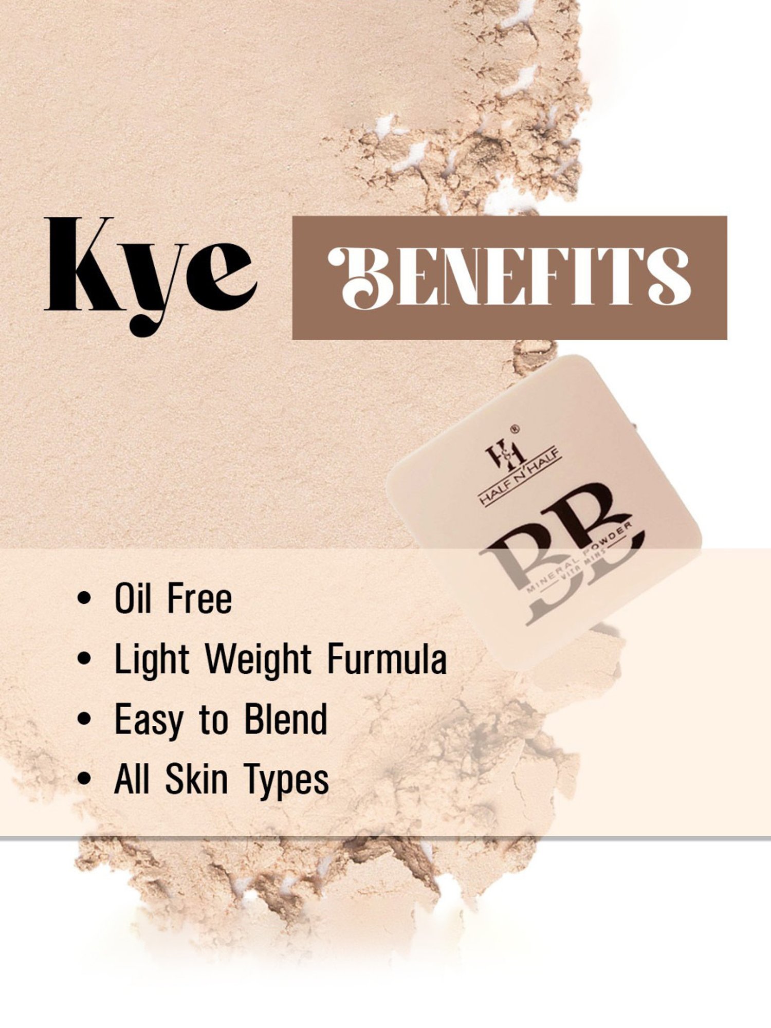 Half N Half BB Mineral Powder 04 Ivory - 20 gm