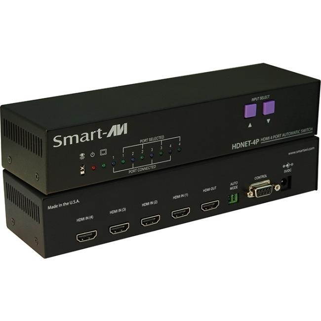 Smartavi HDNET-4PS 4x1 HDMI Automatic Switch. Includes: [HDN-4P and PS5VD2A]