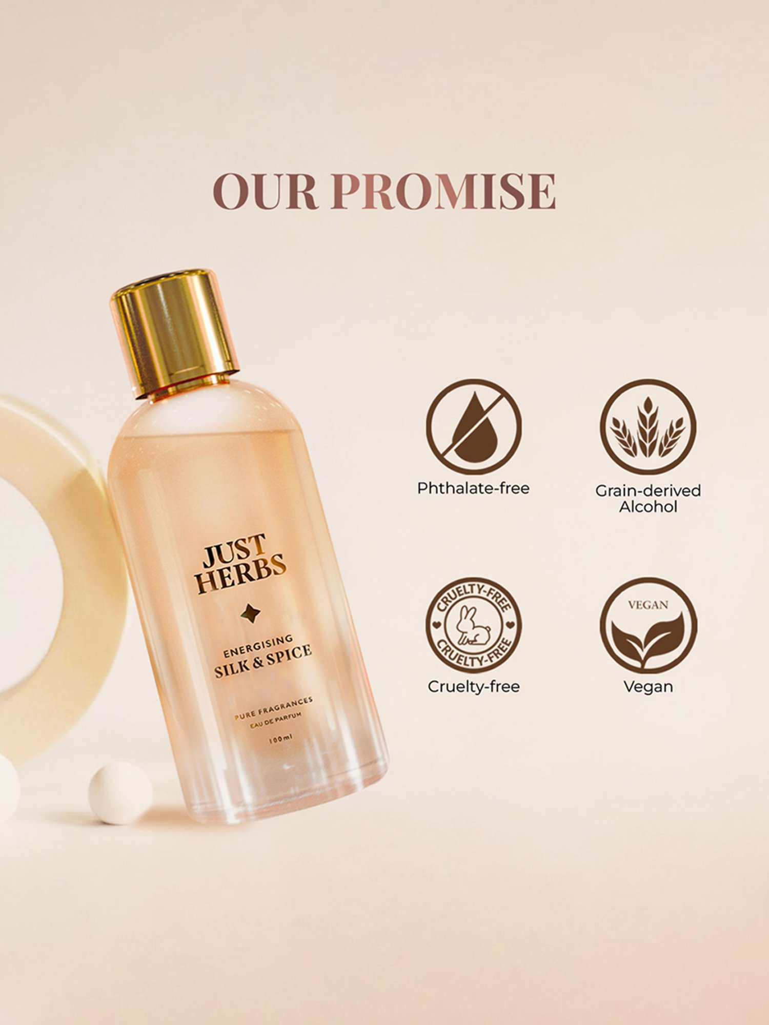 JUST HERBS Energising Slik & Spice Eau de Parfum - 100 ml