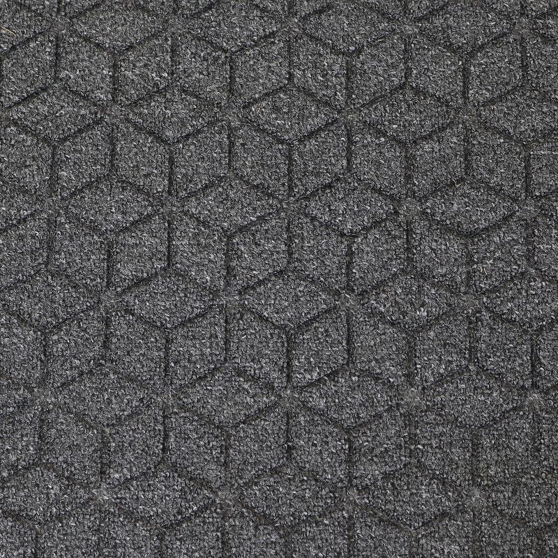1'6"x2'6" Rectangle Outdoor Pressed or Molded Geometric Accent Rug Gray - Sunnydaze Decor