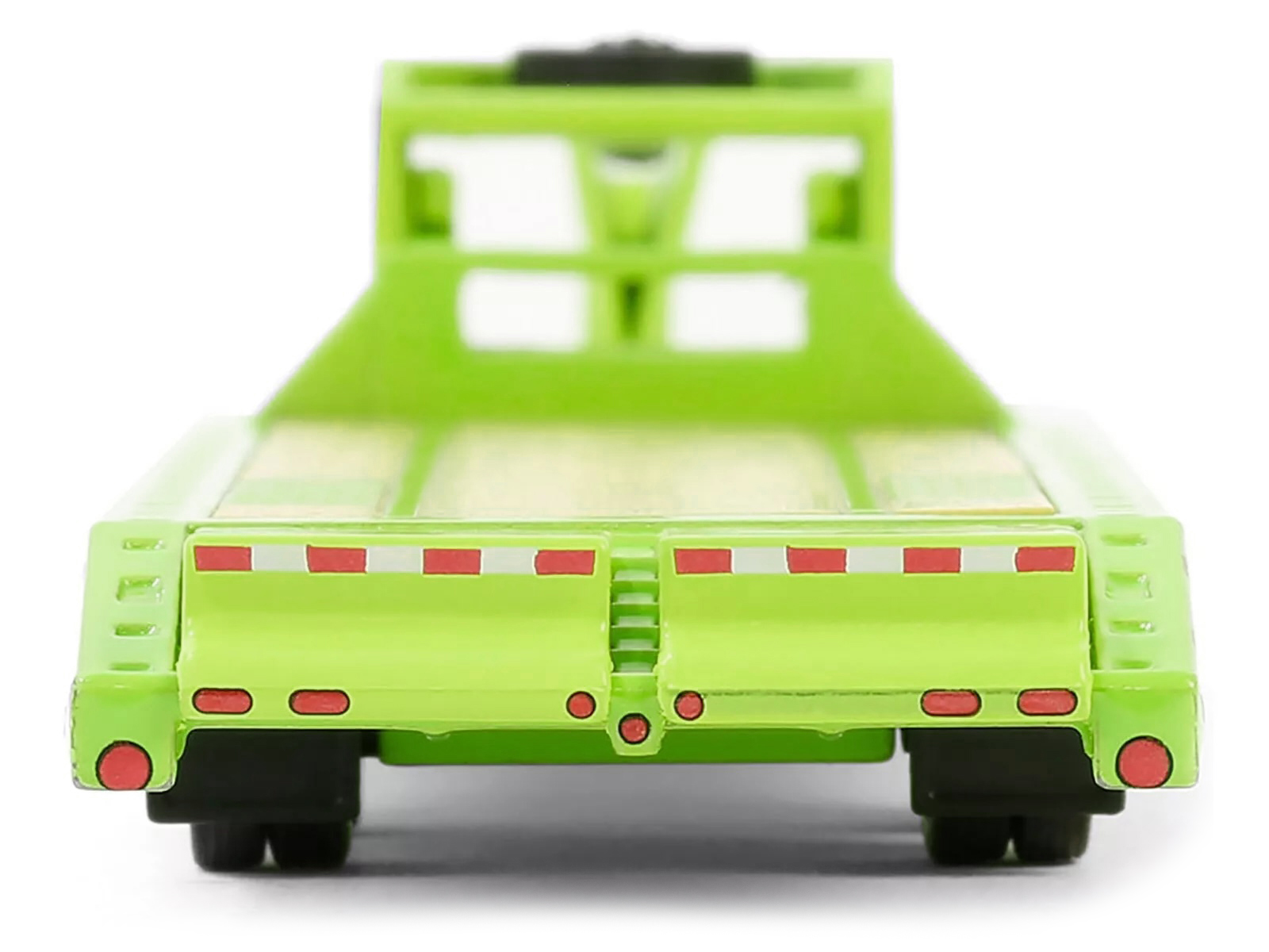 Gooseneck Trailer Lime Green with Red and White Conspicuity Stripes "Hobby Exclusive" Series 1/64 Diecast Model Car by Greenlight
