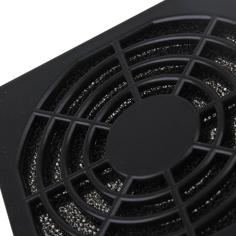bqlzr 60mm black plastic dustproof case fan dust filter guard grill protector cover pc computer pack of 5