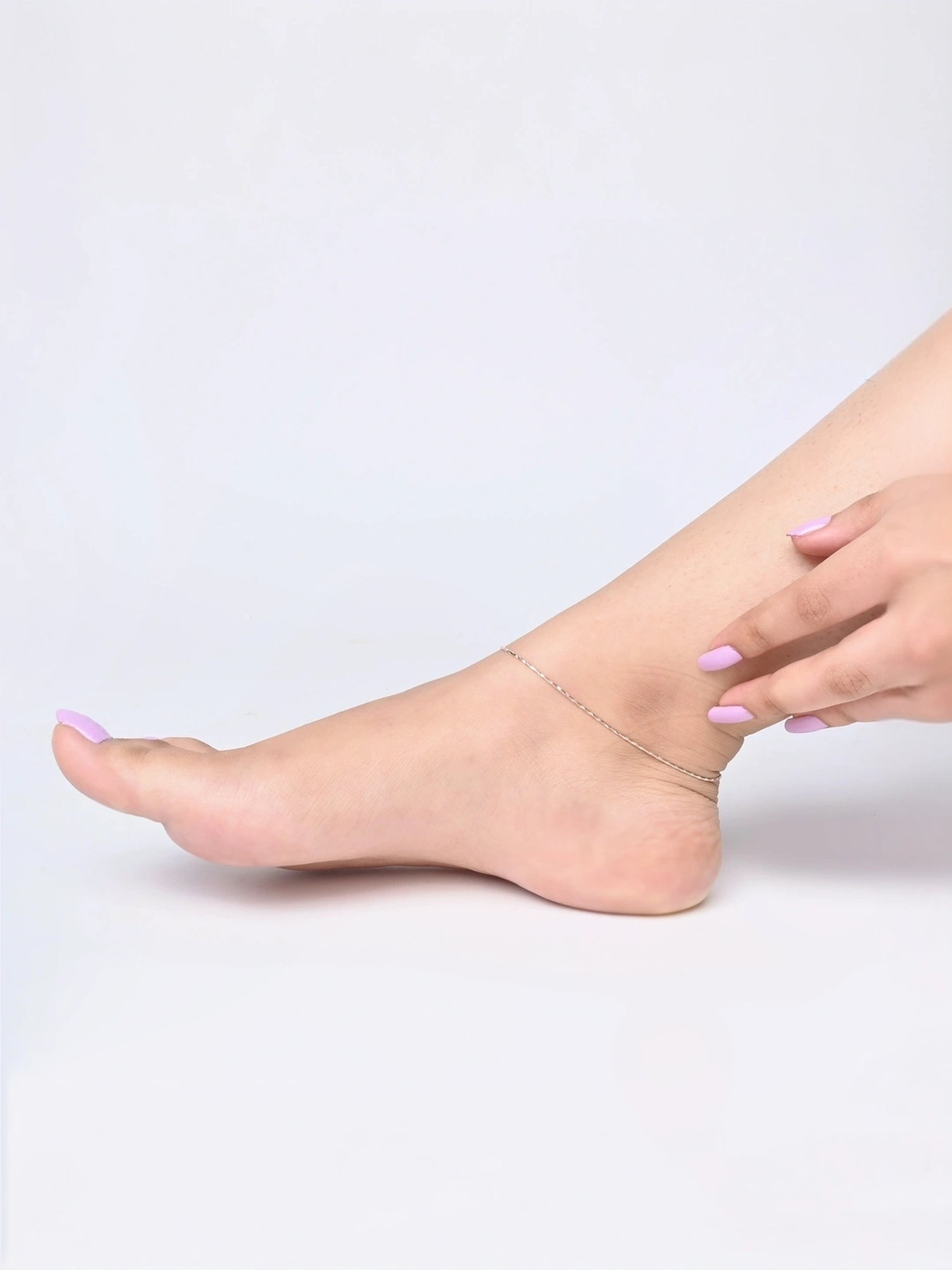 Touch925 Twisted Silver Anklet for Women