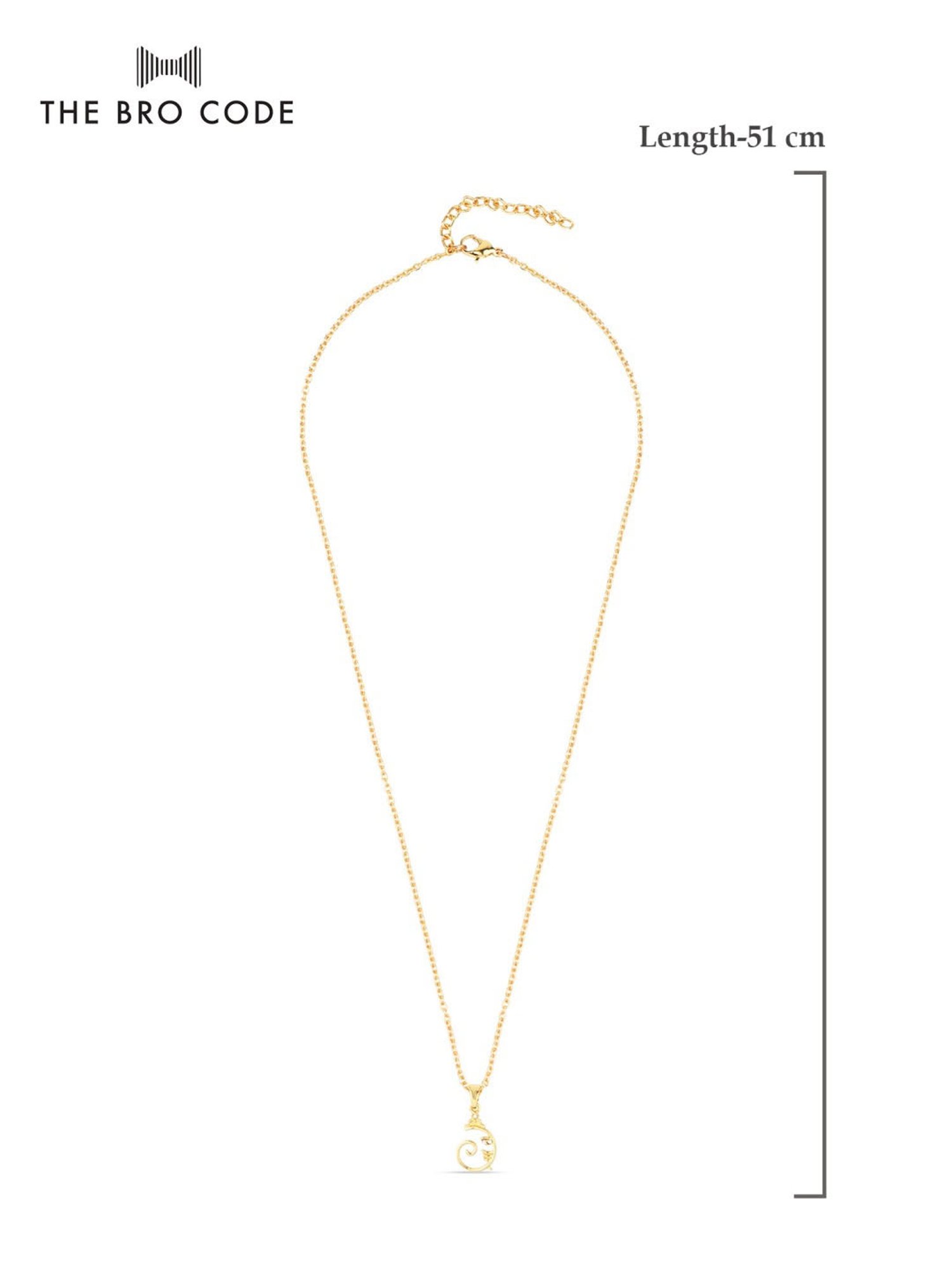 The Bro Code Gold-Plated Ganesh Pendant Necklace for Men