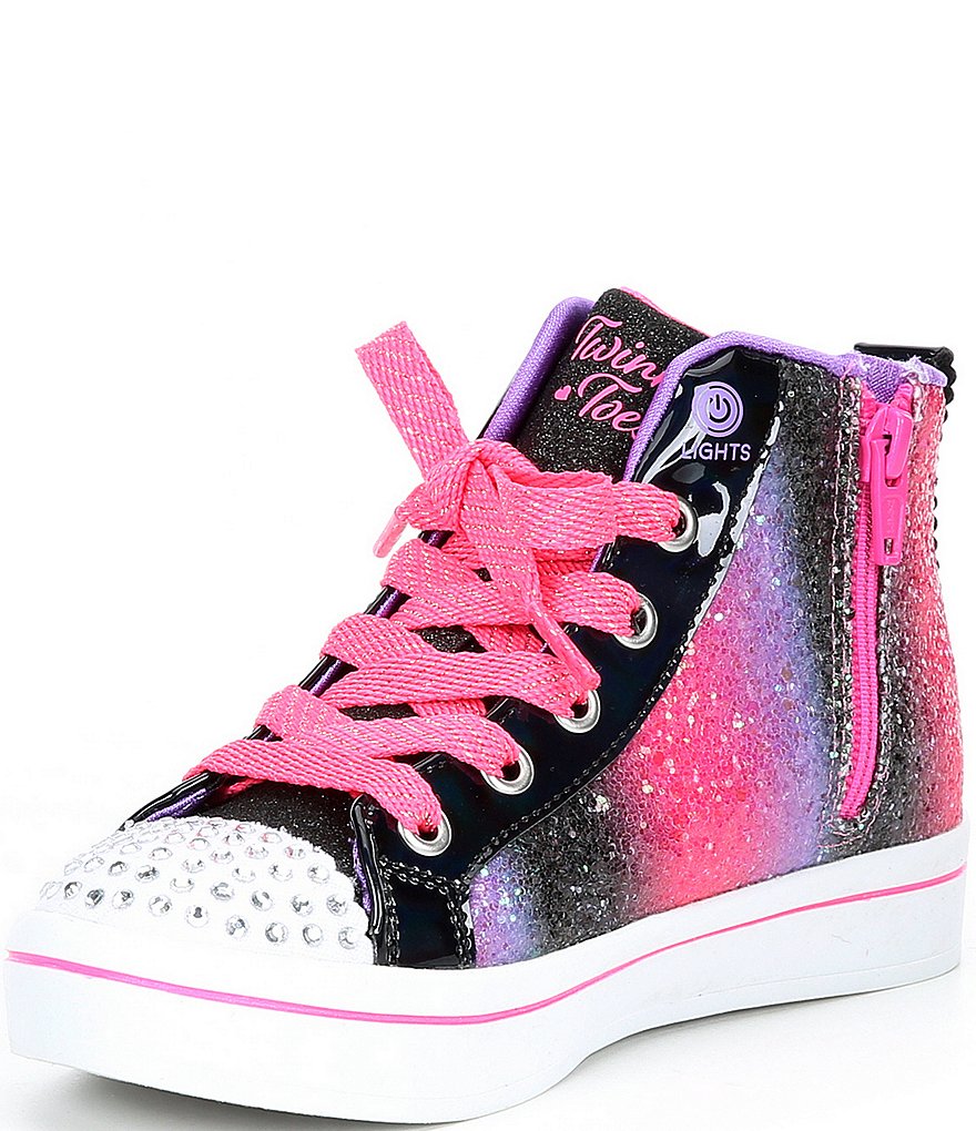 Skechers Girls' Twinkle Toes Twi-Lites 2.0-Heart Gem Sparkle Light Up Sneakers (Youth)