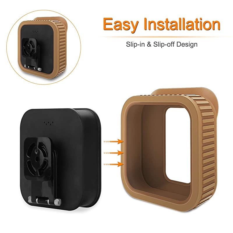 Silicone Skin for Blink XT2/XT Camera - [3 Pack] Premium Silicone UV Weather Resistant Protective Case Cover for Blink XT2 & XT Home Security Indoor Outdoor Camera - Black, Brown, White