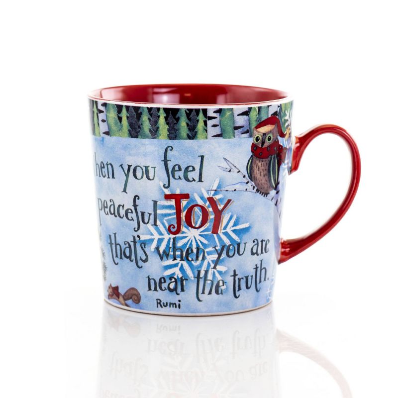 Gibson Home 18oz 4pk Ceramic Saint Nick Mugs