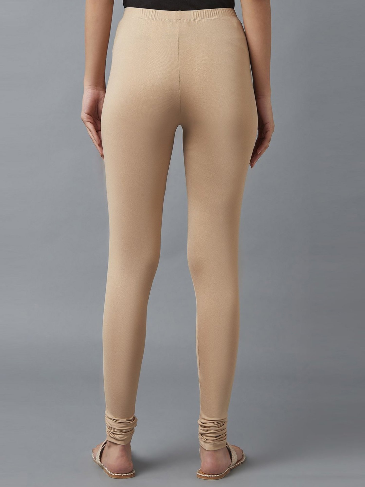 Elleven Beige Plain Churidar