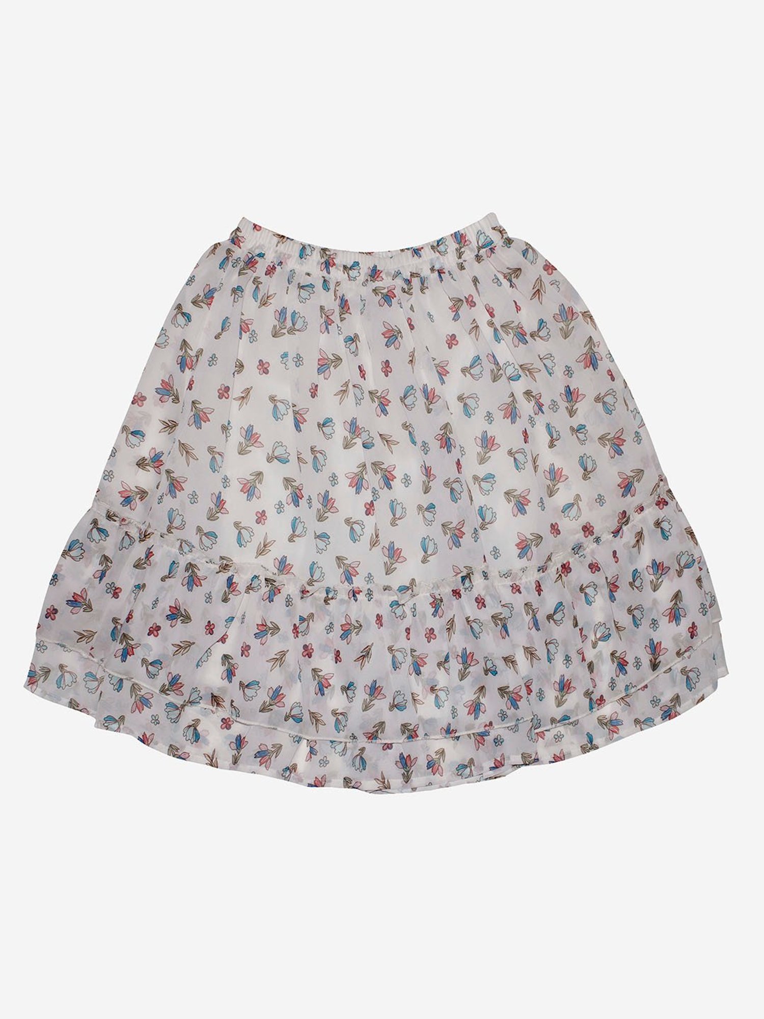 Angel & Rocket Kids Pink Floral Print Skirt