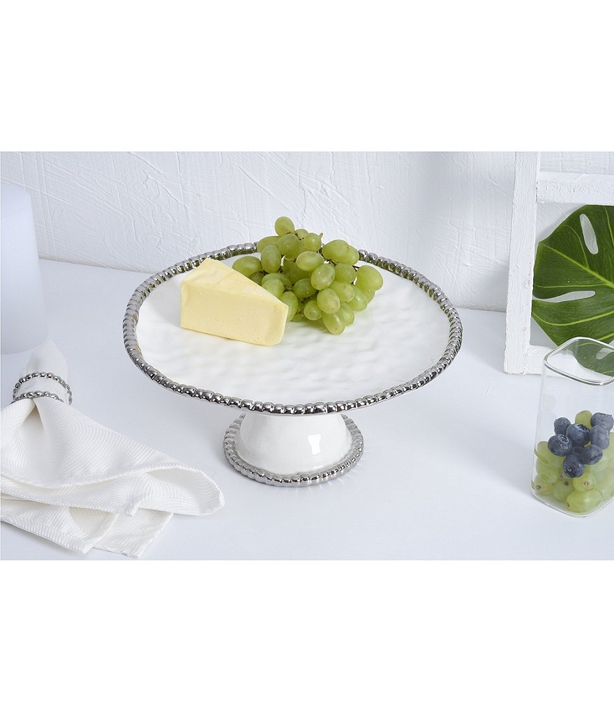 Pampa Bay Salerno Porcelain Round Cake Stand