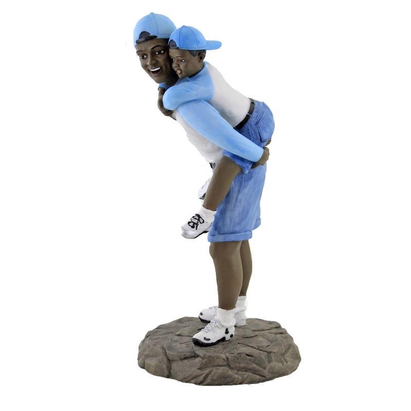 Black Art 9.5" Father And Son Dad Child Figurine  -  Decorative Figurines