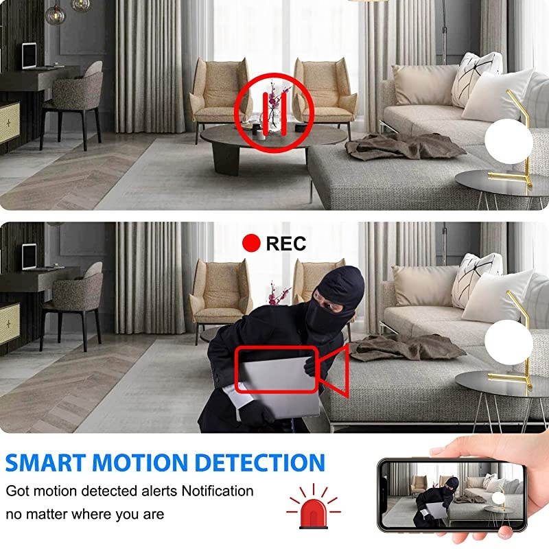 Camera Clock, WiFi Spy Camera Wireless , 1080P Nanny Cameras and Cameras with Night Vision and Motion Detective, Perfect 150 Angle Camera Clock for Home Security ?New APP?