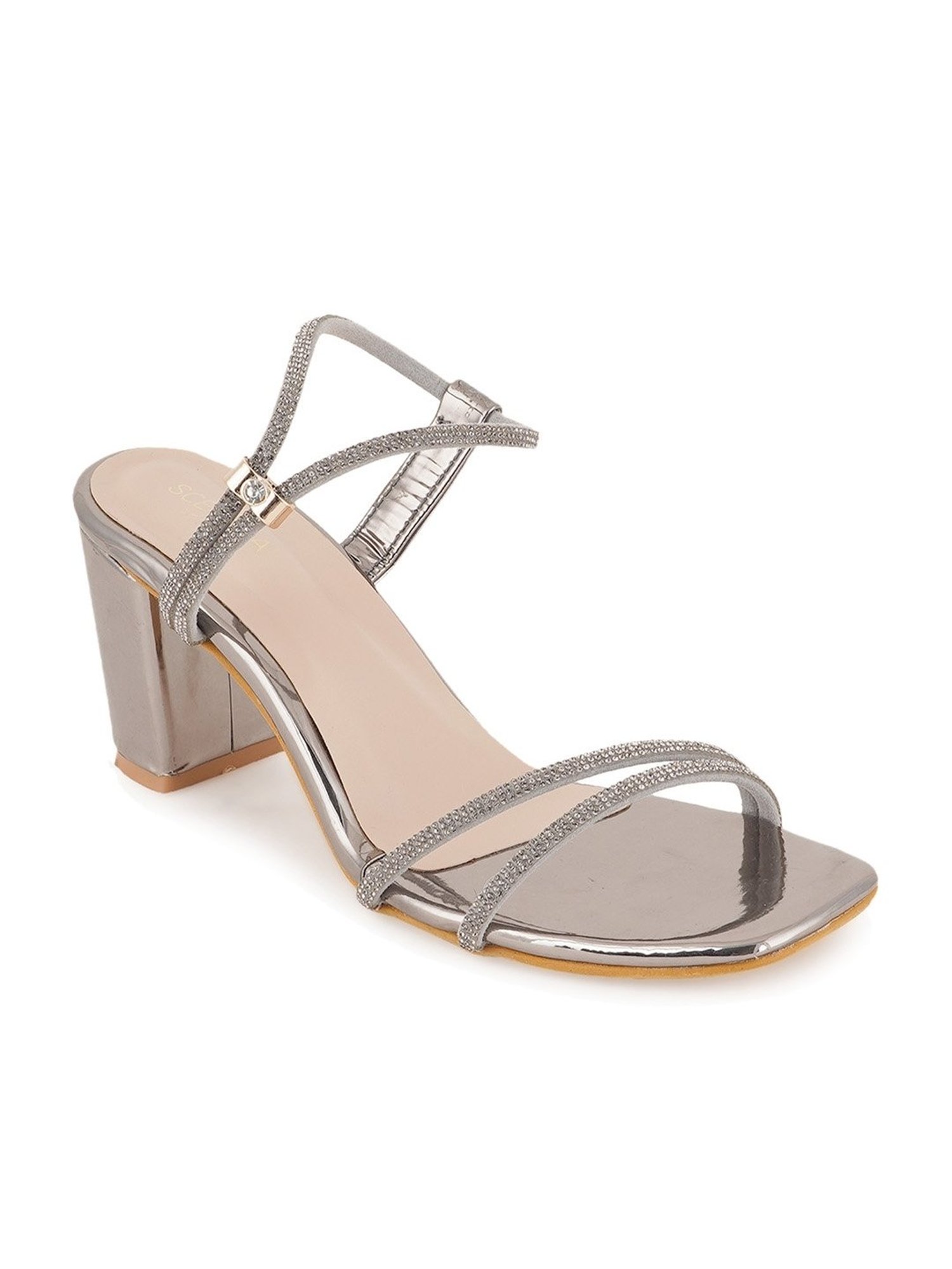 Scentra Women's Metallic Ethnic Sandals