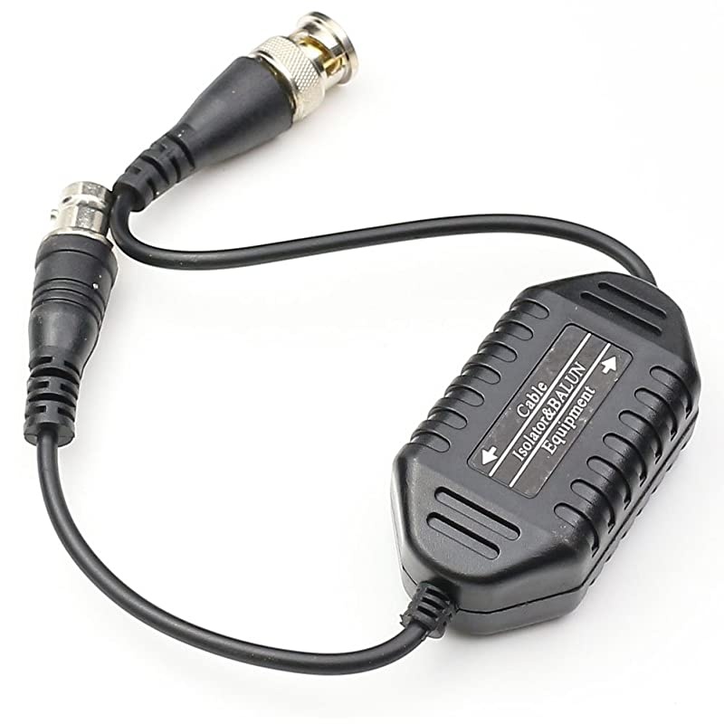 Security Camera Ground Loop Isolator, BNC Male to Female Coaxial Video Ground Loop Isolator CCTV Balun 1 Pack