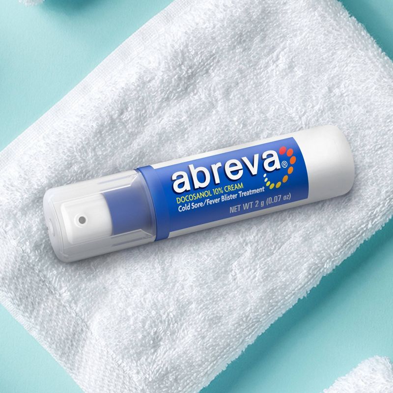 Abreva Docosanol 10% Cream Cold Sore/Fever Blister Treatment Pump - 0.07oz