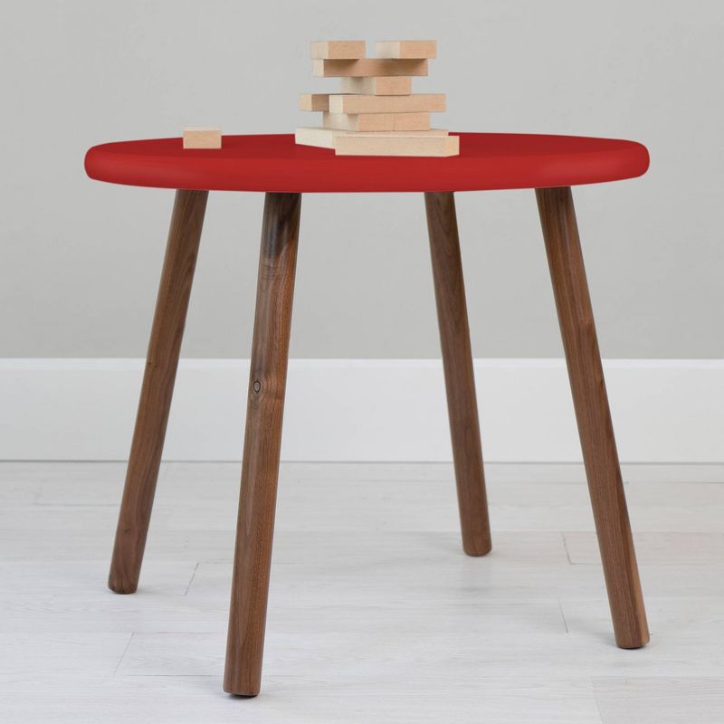 30" Peewee Round Kids' Table Walnut/Red - Nico & Yeye