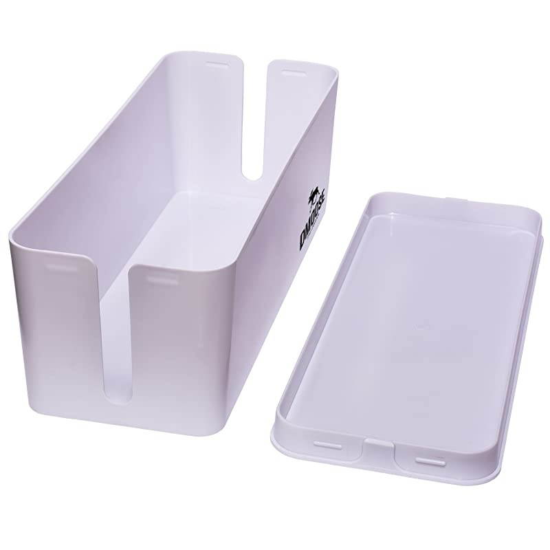 Cable Management Box Organizer for Cords Power Strips or Surge Protectors Hide Loose Wires Behind TVs Home Office Computers Office Desks Entertainment Centers