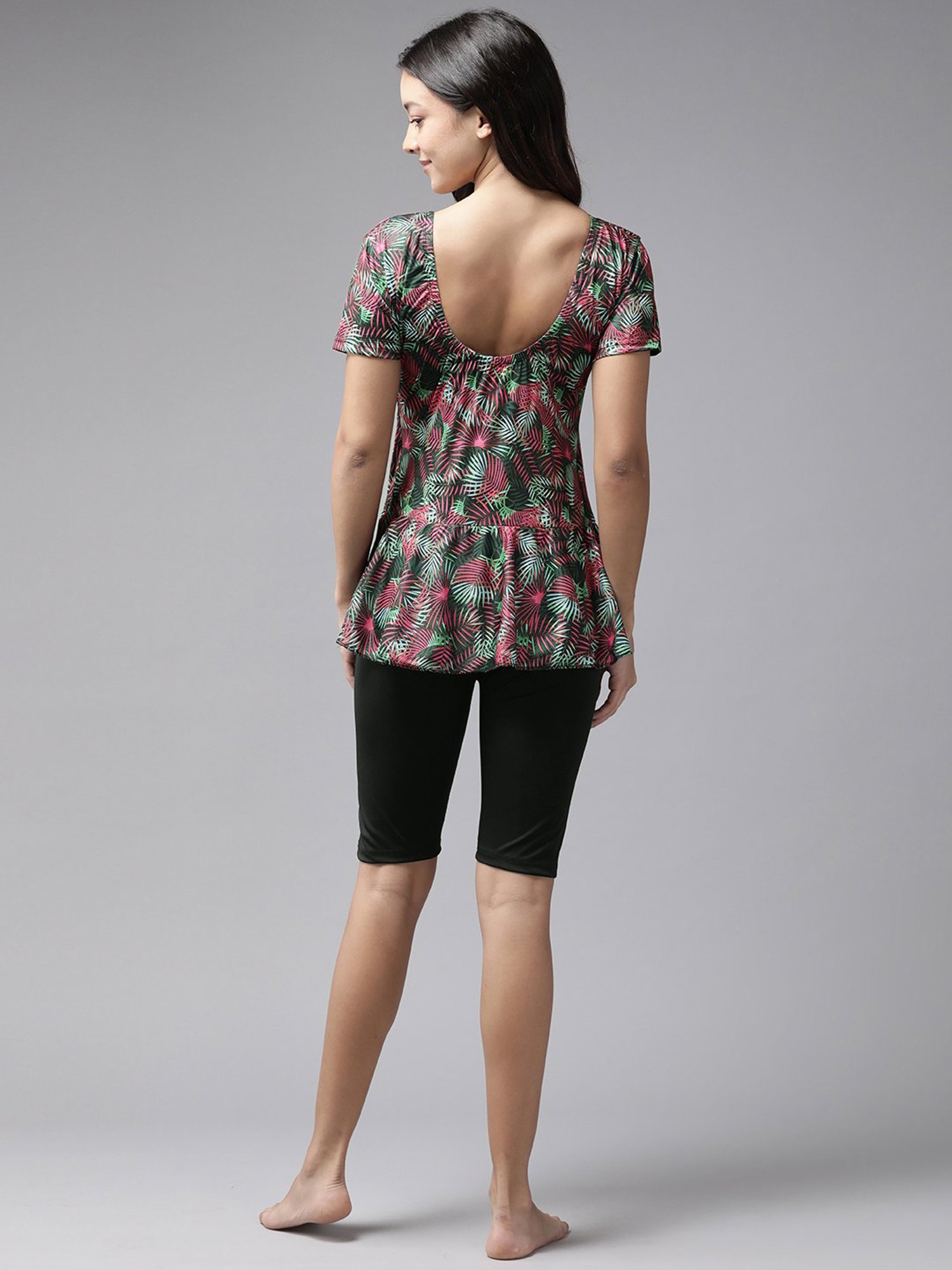 Aarika Multicolored Floral Print Swim Suit