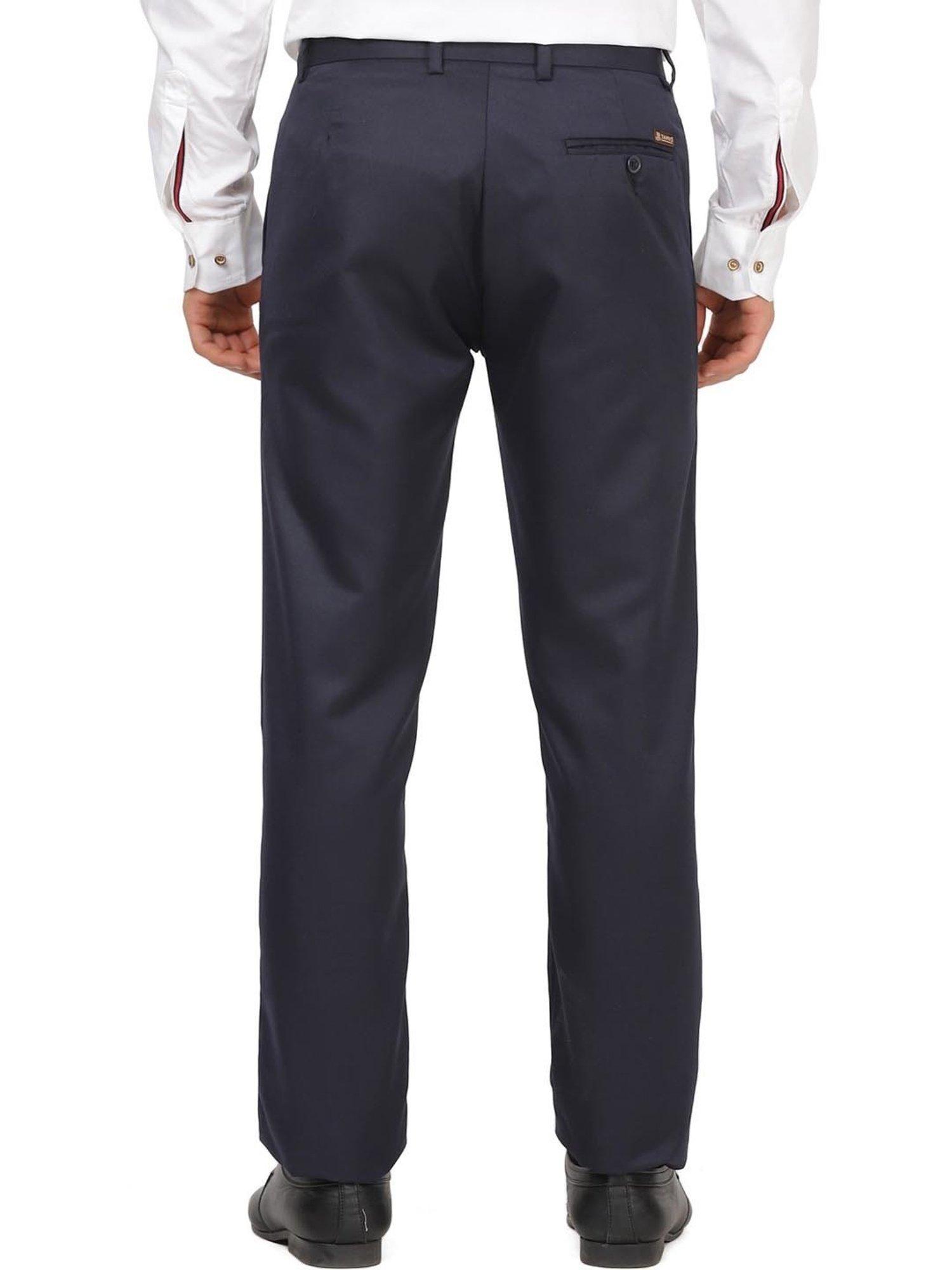 TAHVO Navy Blue  Slim Fit Trousers