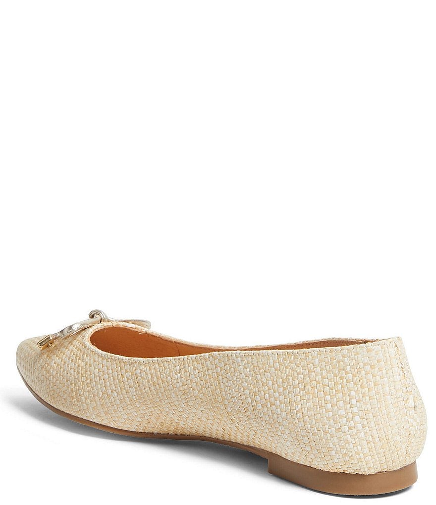Jack Rogers Blair Pointed Toe Bow Raffia Flats