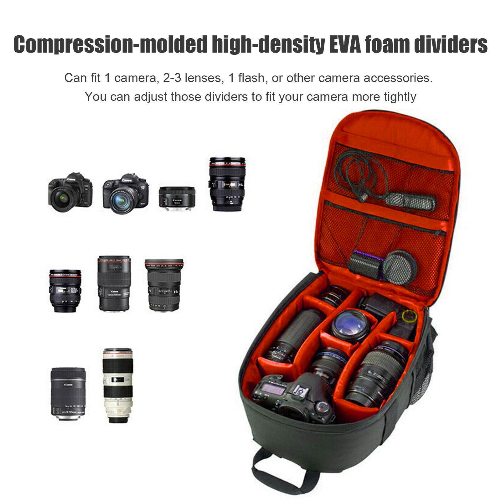 Large Camera Backpack Bag for  Nikon  DSLR  Mirrorless by Altura Photo