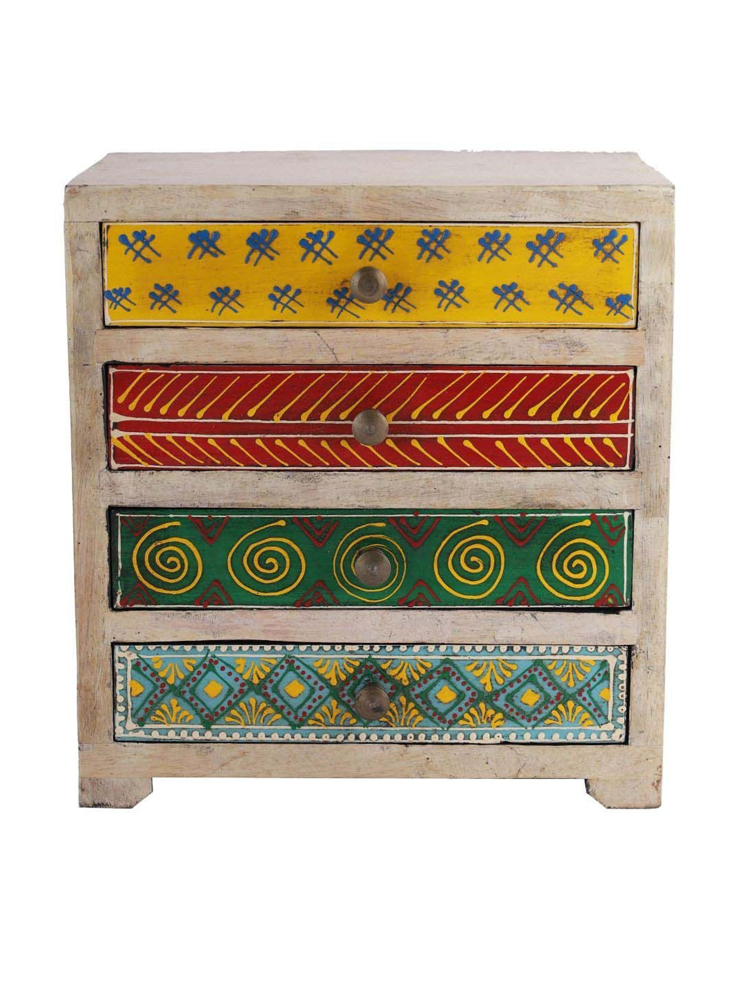 Aapno Rajasthan Multicolor Wooden Chest Drawer