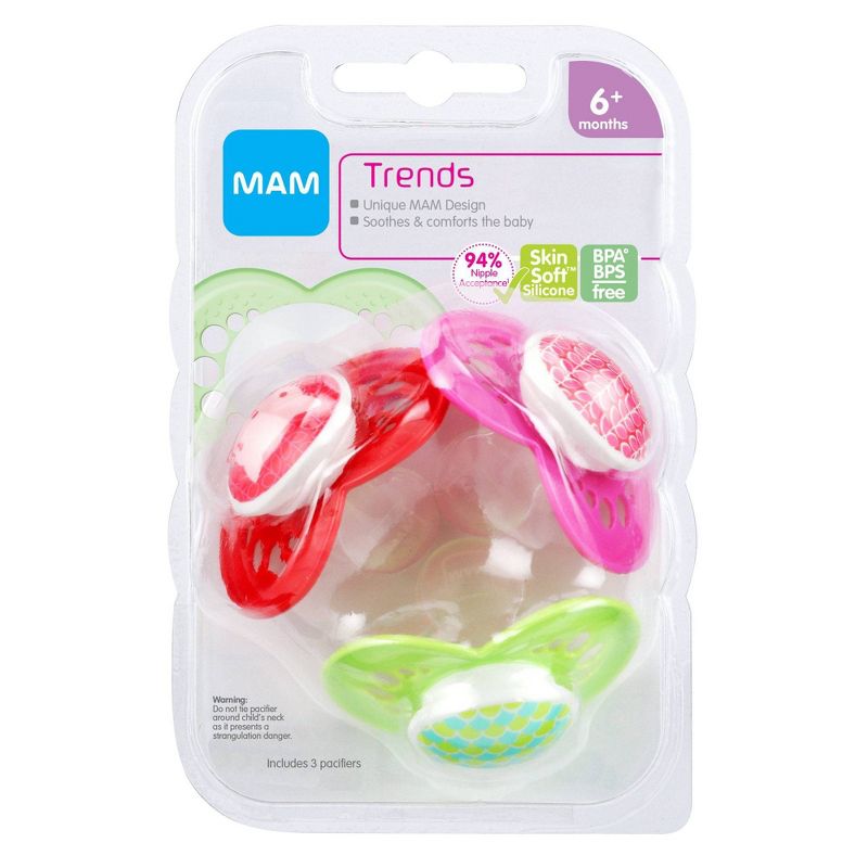 MAM Trends Triple Pack 6+ Months - Pink/Red 3ct