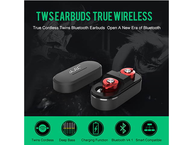 AutofeelSunriseoffice TWS Bluetooth Earphone Headset Wireless Headphone With Mic 3D Bass Stereo True Wireless Headset Sport Earbuds For Phone iPhone Xiaomi Samsung