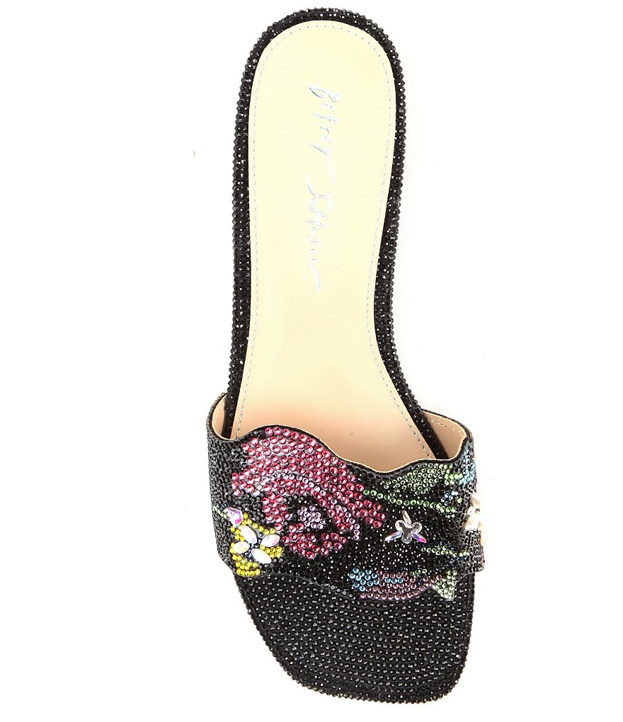 Blue by Betsey Johnson Lins Rhinestone Embellished Dress Slides