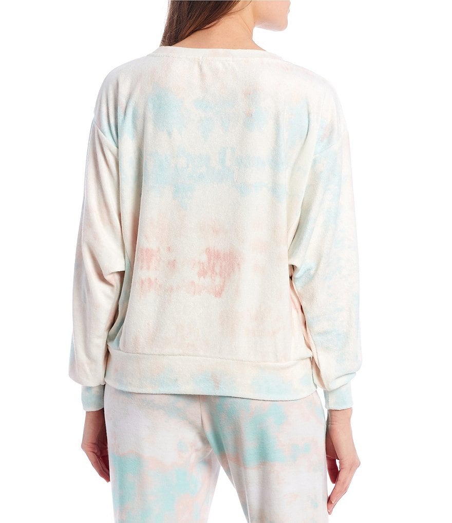 Coco + Jaimeson Coordinating Long-Sleeve Tie-Dyed Terry Knit Top