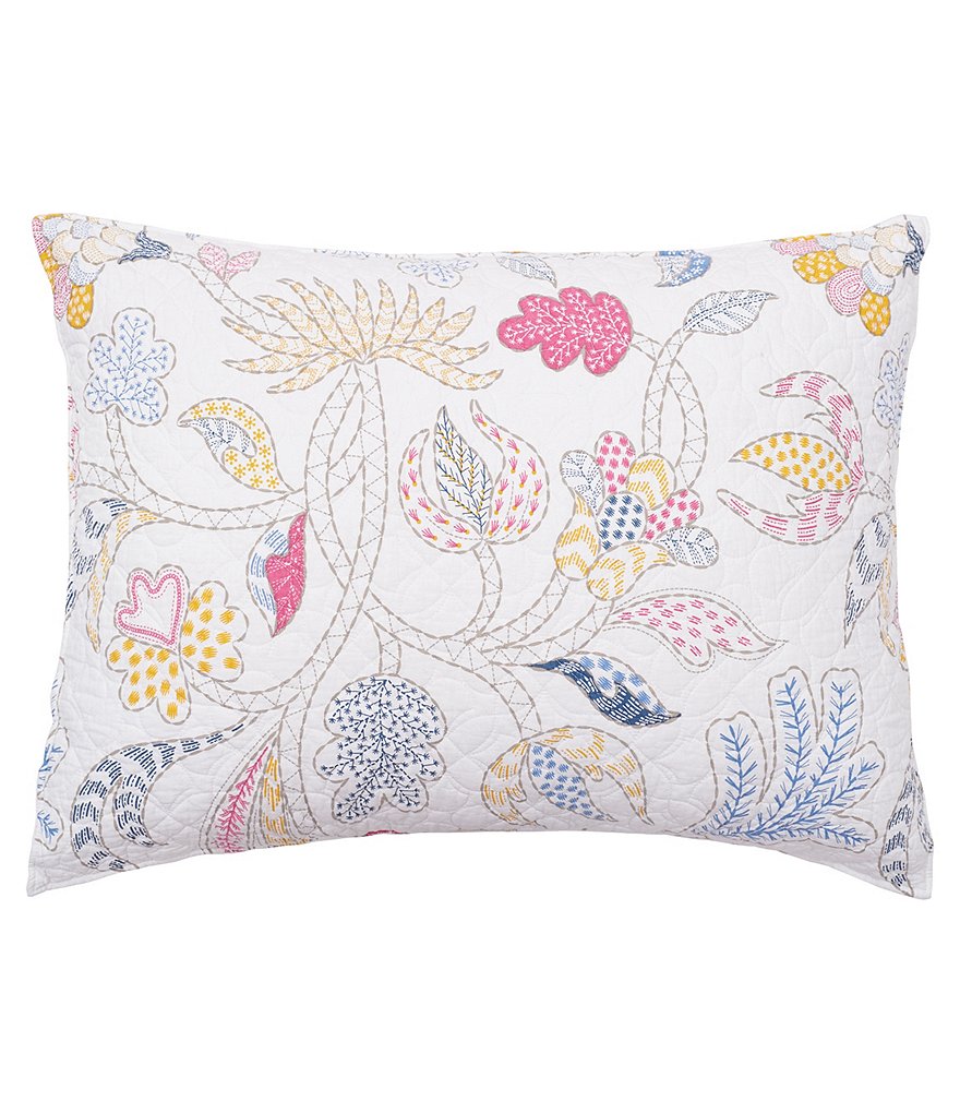 carol & frank Brie Floral Embroidered Standard Pillow Sham