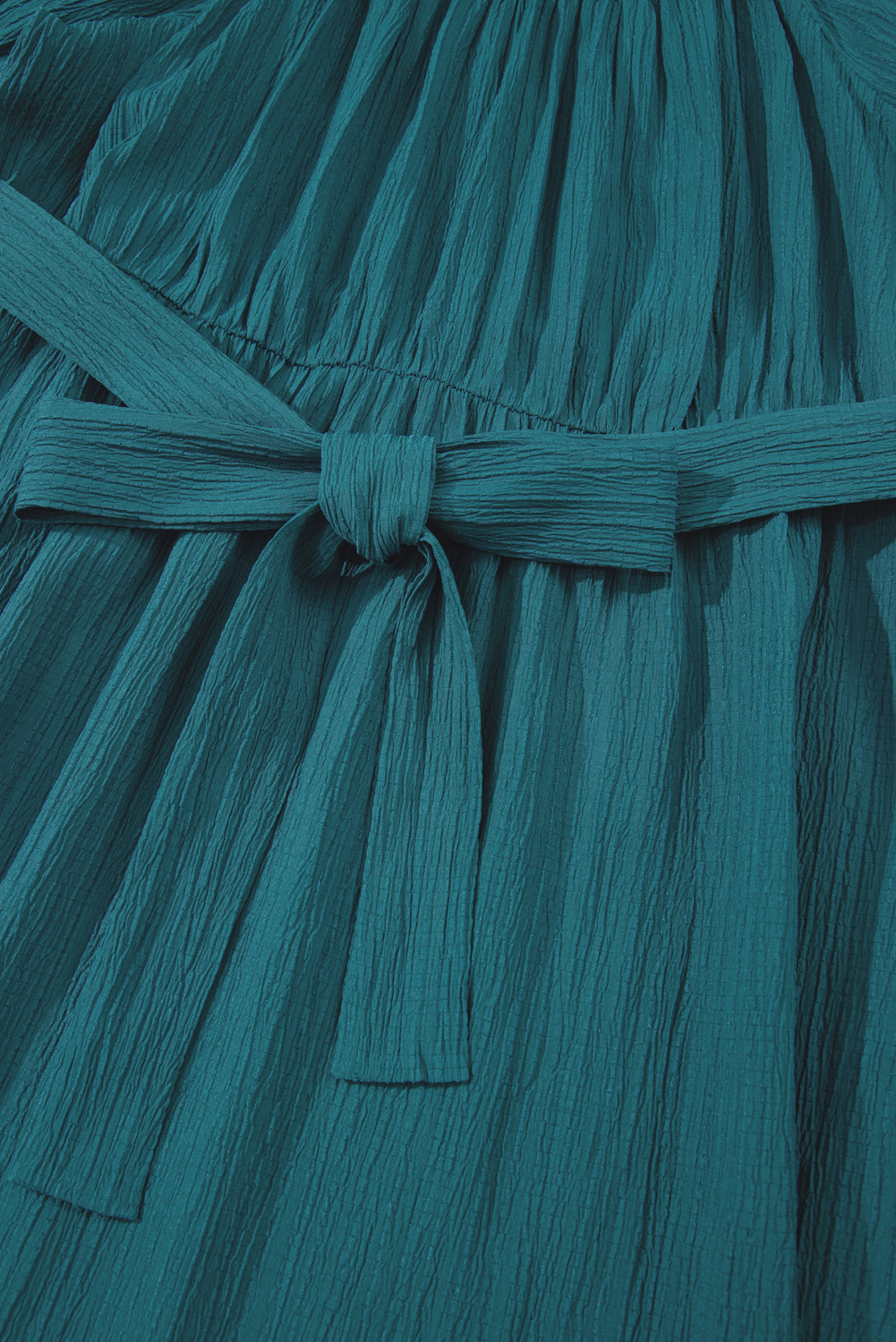 Black Leopard Patchwork Split Neck Ruffle Plus Size Dress