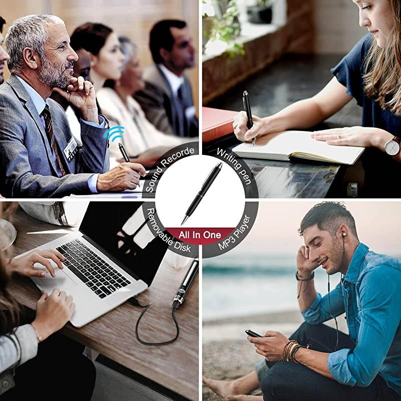 16GB Digital Voice Recorders Mini Voice Activated RecorderRechargable HD Audio Recording Device with PlaybackUSBMP3 for MeetingClassesLecturesSpeechInterviews